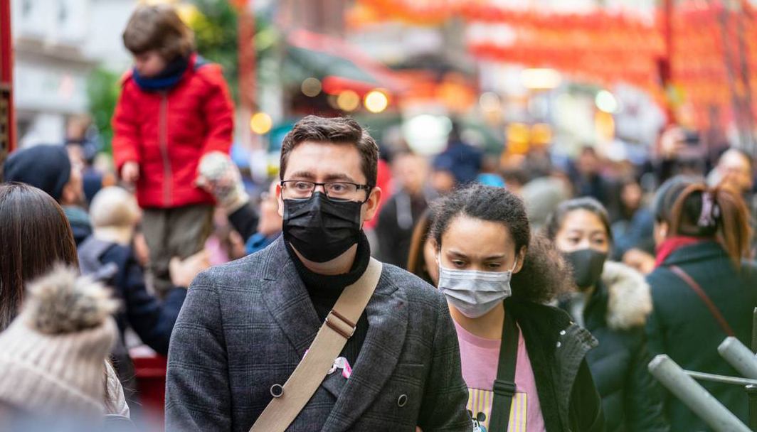 Picture of people in face masks